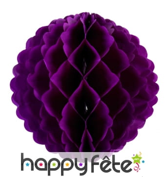 Boule papier alveolé bordeaux