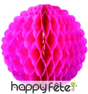 Boule papier alveolé fuschia