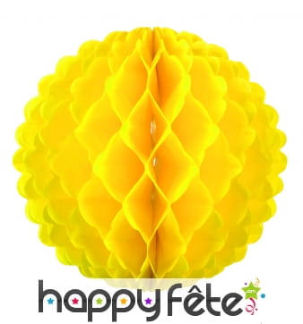 Boule papier alveolé jaune