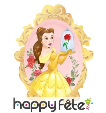 Ballon princesse Belle miroir, 78 x 63 cm