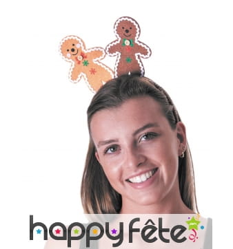 Bonhomme pains d'épices sur serre tête