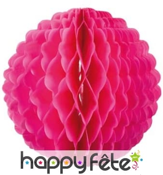 Boule papier fuchsia de 32 cm