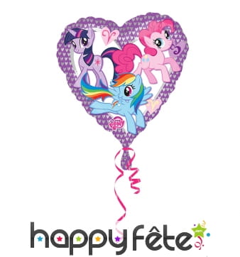 Ballon petit poney en forme de coeur