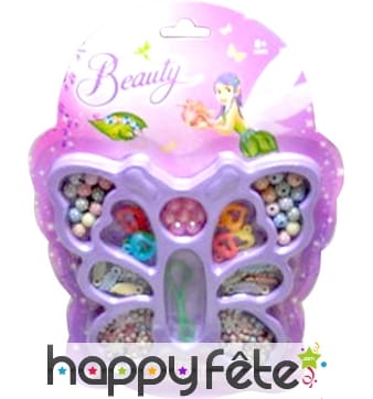 Boite papillon perles décorée