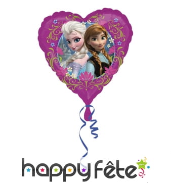 Ballon reine des neiges en forme de coeur