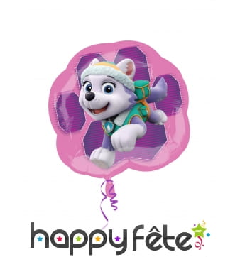 Ballon rose de Everest Pat Patrouille, 63 x 58 cm