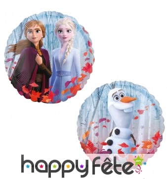 Ballon rond La Reine des Neiges 2 recto verso