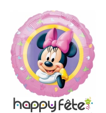 Ballon rond Minnie Mouse rose de 43 cm