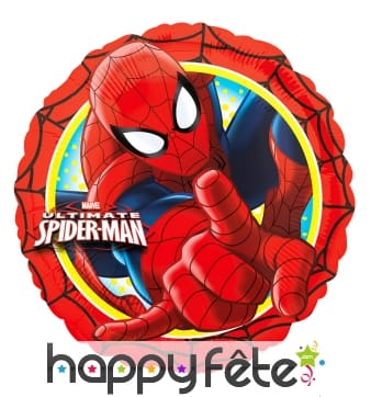 Ballon rond plat spiderman