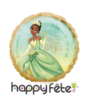 Ballon rond Princesse Tiana de 43 cm