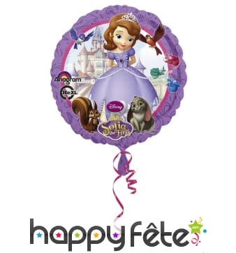 Ballon ronde Princesse Sofia de 23cm