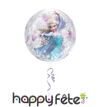 Ballon rond reine des neiges