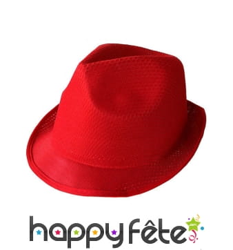 Borsalino rouge uni pour adulte
