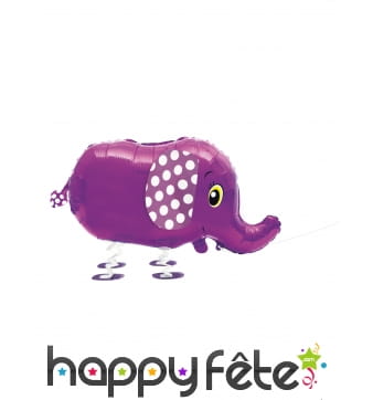 Ballon silhouette d'éléphant violet, 81 cm