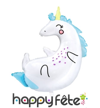 Ballon silhouette de licorne sur le dos, 70 x 75cm