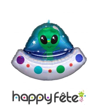Ballon soucoupe et extra terrestre de 71cm