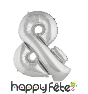 Ballon symbole et argenté de 80cm