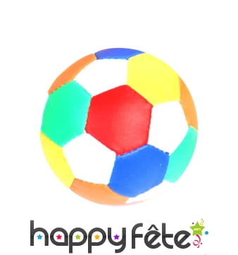 Balle skaï foot multicolore assorti (7.5 cm)