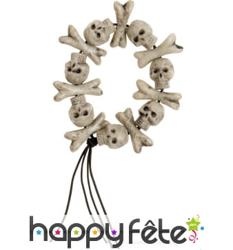 Bracelet tetes de mort et os
