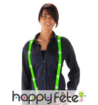 Bretelles vertes lumineuses