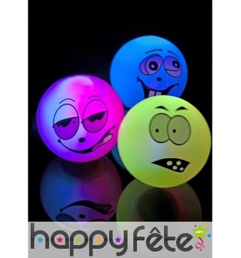 Balles visages monstres lumineuses