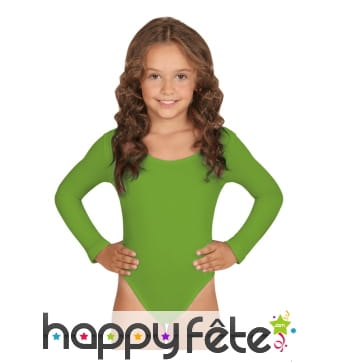 Body vert manches longues pour enfant