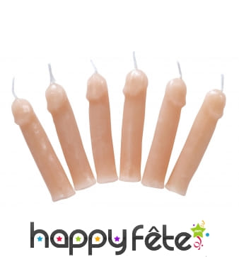 Bougies zizi de 6cm