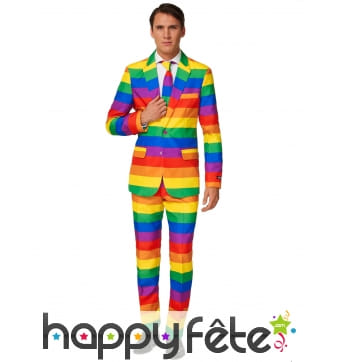 Costume 3 pièces gaypride pour homme