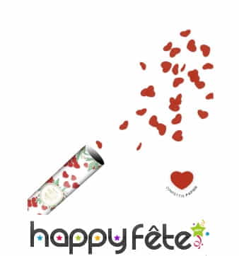 Canon à Confettis en forme de Curs Rouges