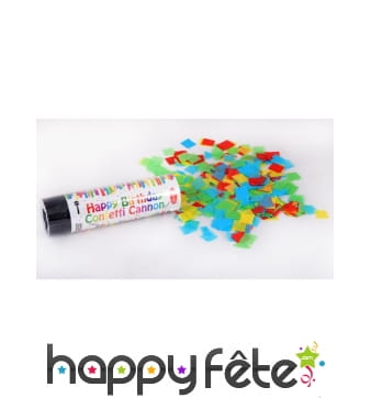 Canon à confettis pour anniversaire de 15 cm