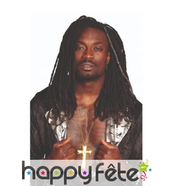 Chaîne avec croix religieuse dorée pour adulte