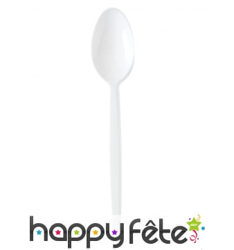 Cuillères à café en plastique blanc de 11,5cm