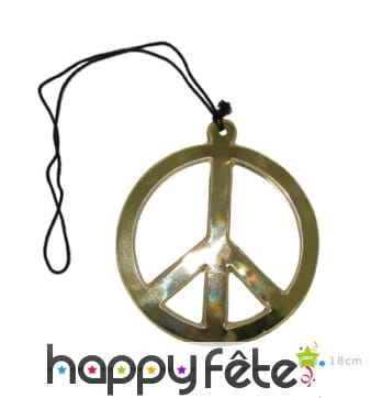 Collier avec grand pendentif hippie de 18cm