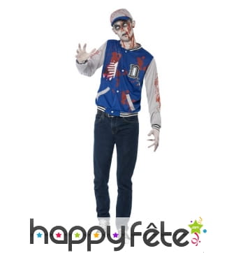 Costume ado Jock zombie baseball