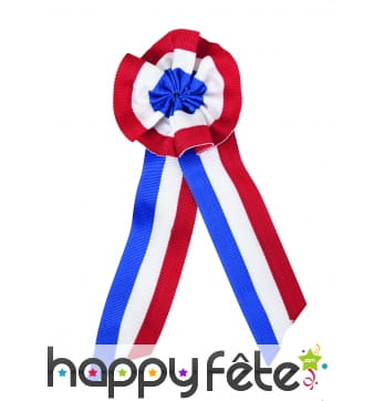 Cocarde bleu blanc rouge, 8 x 20 cm