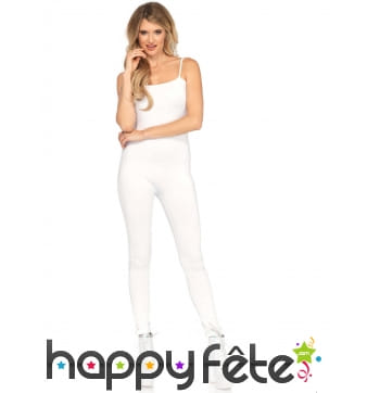 Combinaison body blanc moulant pour femme