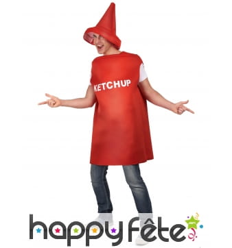 Costume bouteille de ketchup