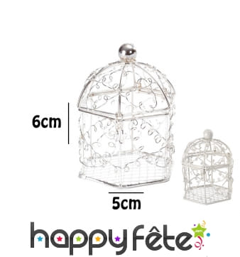 Cagettes bonbonnières en métal de 5x6cm