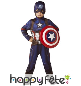 Costume Captain America pour enfant avec Bouclier
