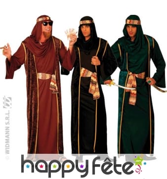 Costume chef arabe velours