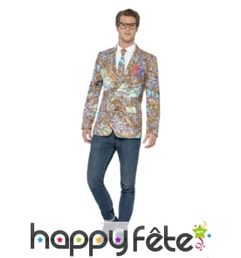 Costume cravate carte de Londres imprimée