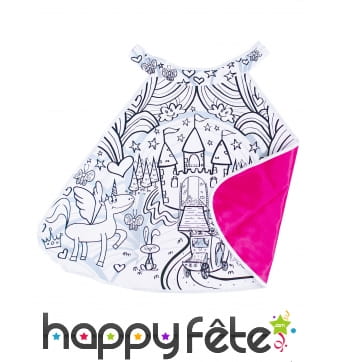 Cape château de princesse à colorier