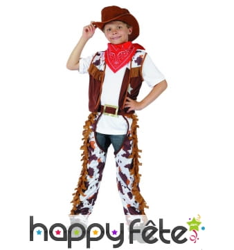 Costume chaps de cowboy vachette enfant