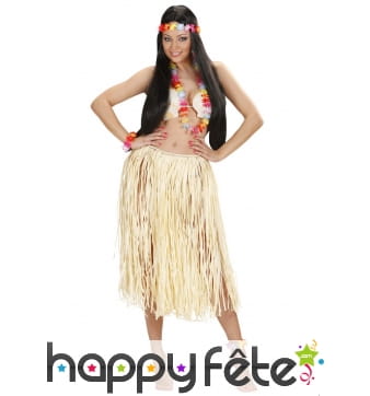 Couronne, collier et bracelet hawaien multicolore