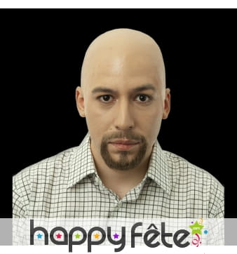 Crâne chauve en latex couleur naturelle