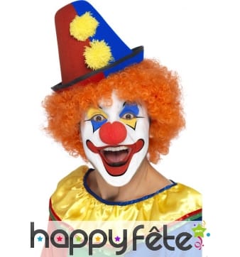 Chapeau De Clown En Feutre Avec Boutons Colorés - Widmann - Accessoire Fête, Cirque Et Carnaval