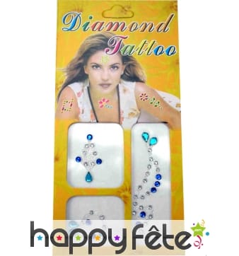 Carte de bijoux autocollants