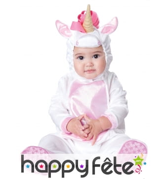 Combinaison de bébé licorne avec capuche