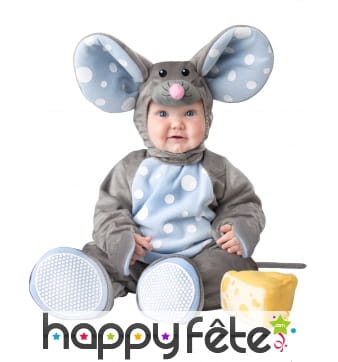 Combinaison de bébé souris grise, luxe