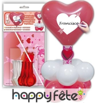 Composition de ballons Saint valentin